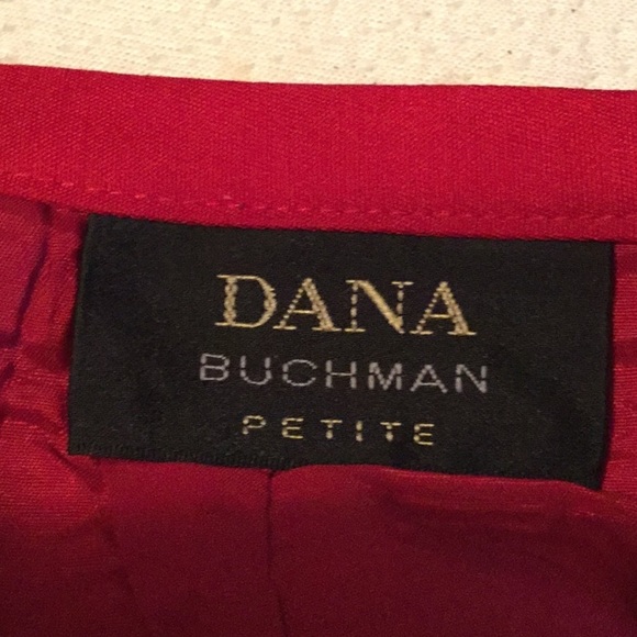 Dana Buchanan Lipstick red silk skirt. - Picture 3 of 4